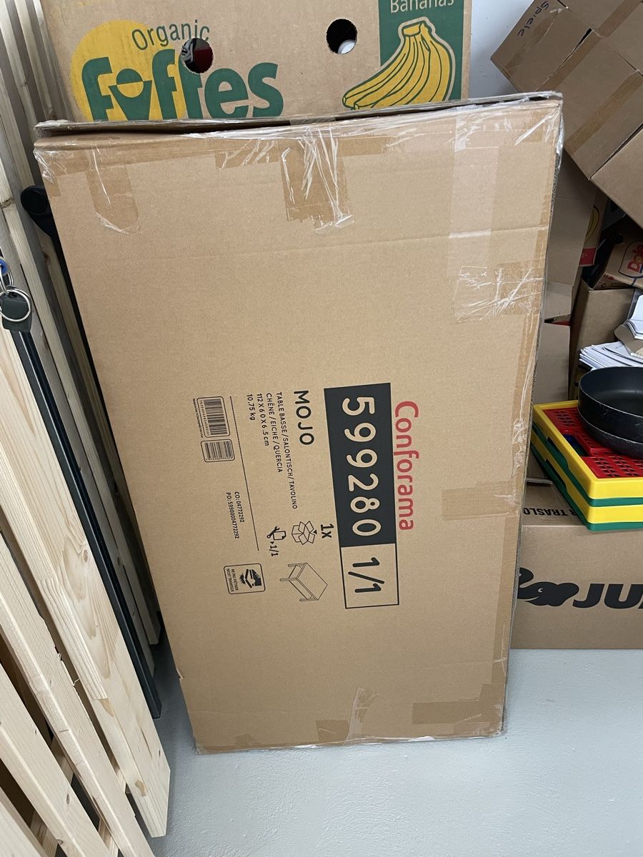 Tische: Neuer Conforama MOJO Salontisch, Eiche, 120x60cm – Neu (gemäss Beschreibung) aus Egnach von Schahan