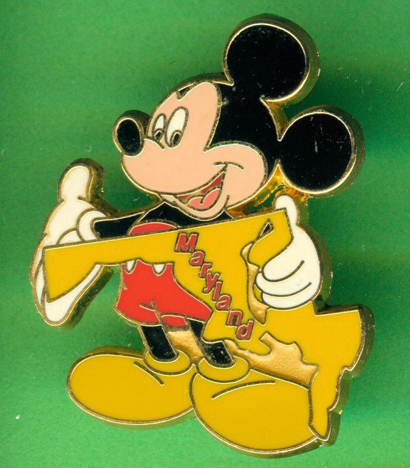 Disney Placchette & Badge: DISNEY  Mickey Maus  MARYLAND – Usato da Winterthur venduto da Sammleroase
