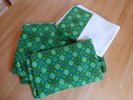 Bettwäsche - Duvet - 2 Kissenanzüge - Leintuch - grün