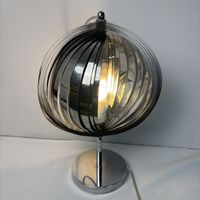 Lampe design vintage chrome 70’s Space Age style Panton