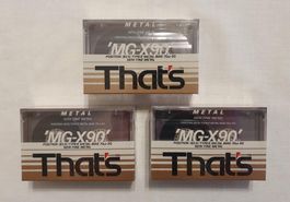 6x Thats MG-X 90 NEW FINE METAL Kassette Tape neu&ovp