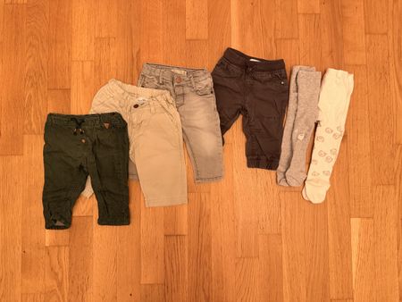 Lot 4 pantalons et 2 collants bébé 