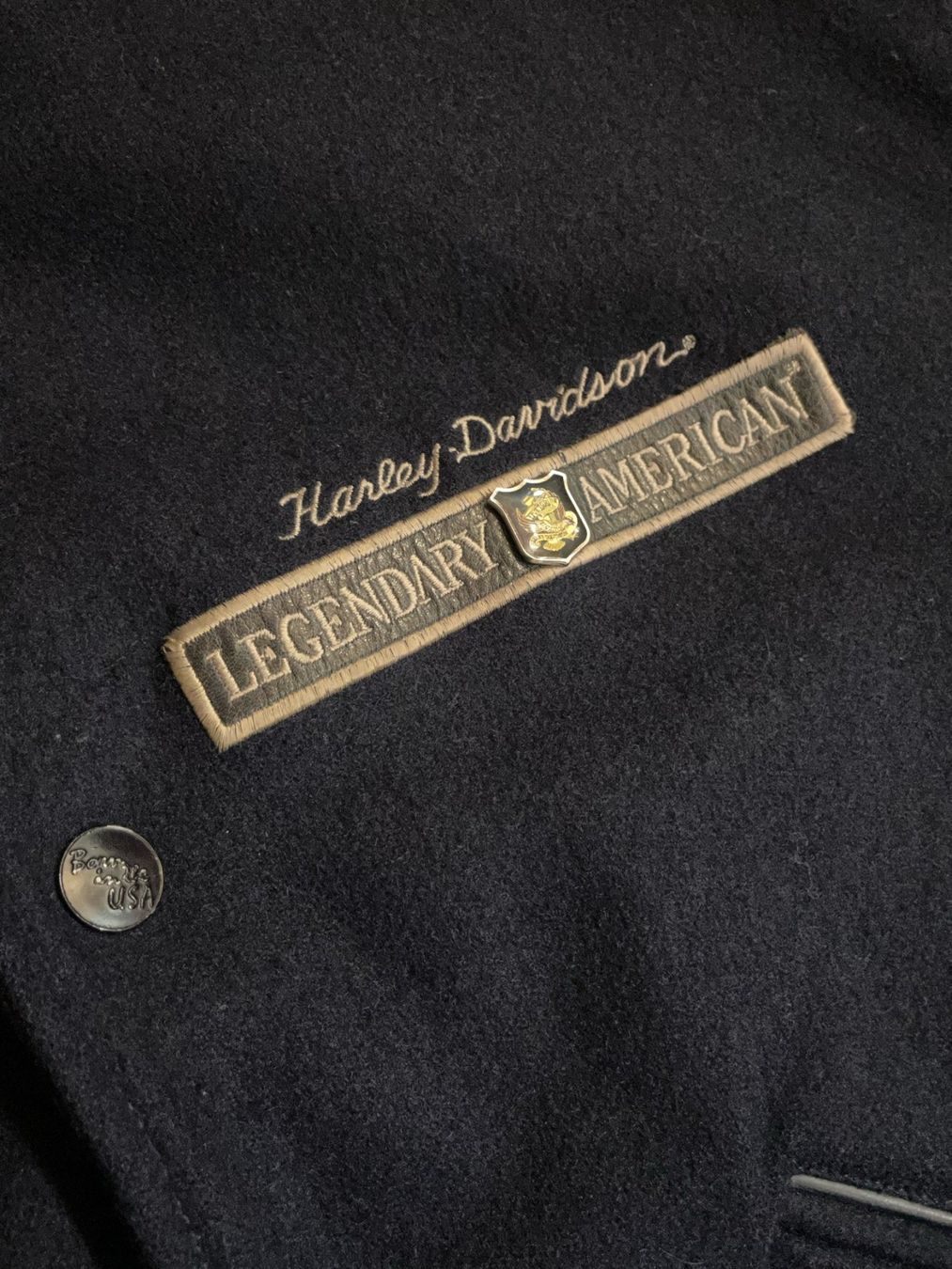 Harley-Davidson Jacken: HARLEY DAVIDSON WOOL VARSITY BOMBER JACKET SZ: L – Gebraucht aus Cortaillod von Stay_Alive_vintage 5