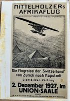 AK Plakat Flugreise Zürich- Kapstadt.
