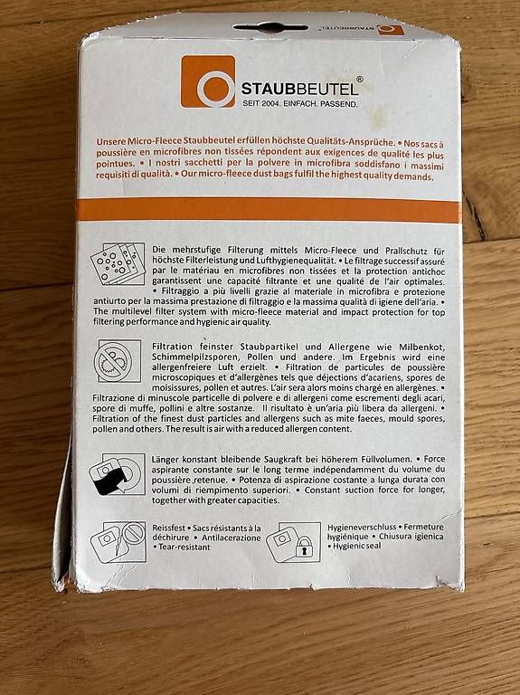 Staubsauger & Zubehör: Staubsaugerbeutel FEO 15 – Neu und originalverpackt aus Sirnach von fzucks 1