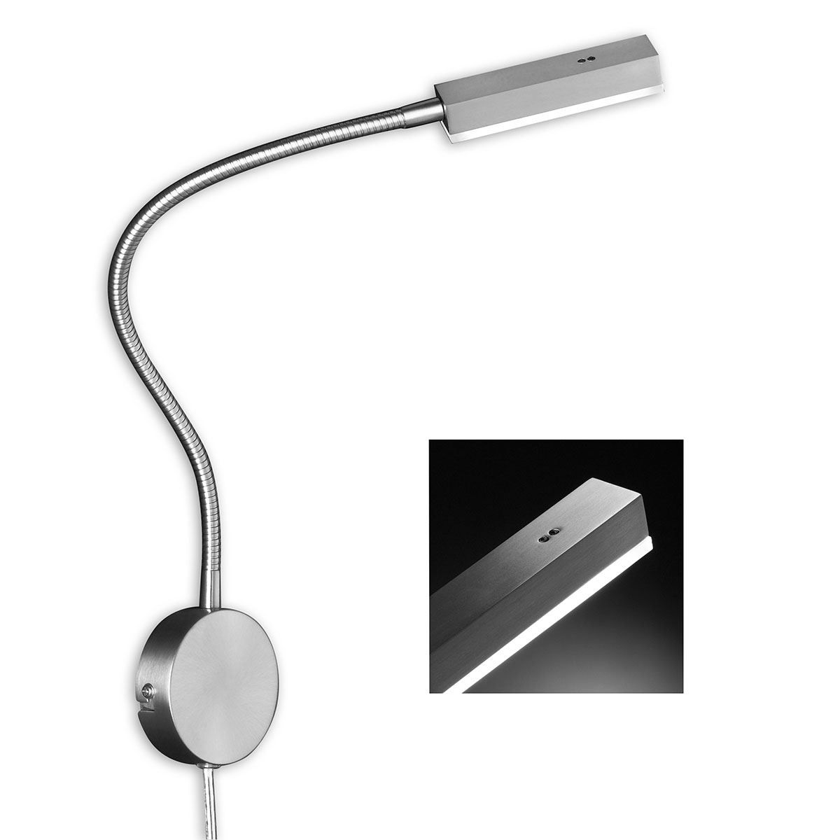 Lampade: LED Wandleuchte, Flexarm, 59 cm Höhe – Nuovo (secondo la descrizione) da Kreuzlingen venduto da Smart-Light 4