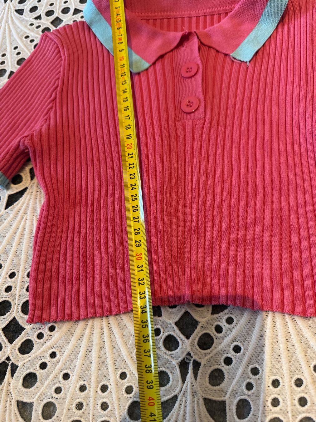 Top: Damen Pink Crop Top Gr S – Usato da Frenkendorf venduto da Style365 4