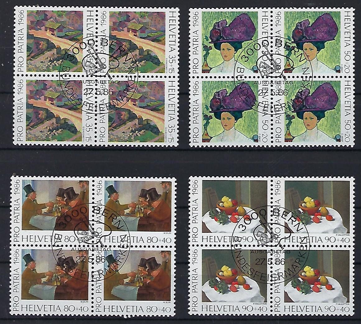 Tutti i francobolli: 1986  Pro Patria Viererblocks ET.  15373 – Usato da Lunden venduto da Animus999