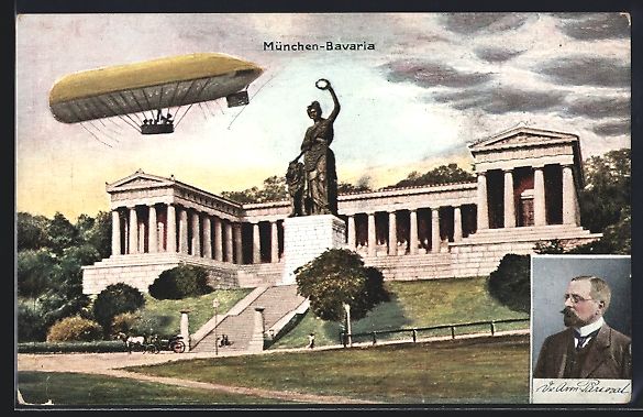 Foto & Poster: Porträt von Graf Zeppelin, Zeppelin üb – Usato da Berlin venduto da bartko-reher