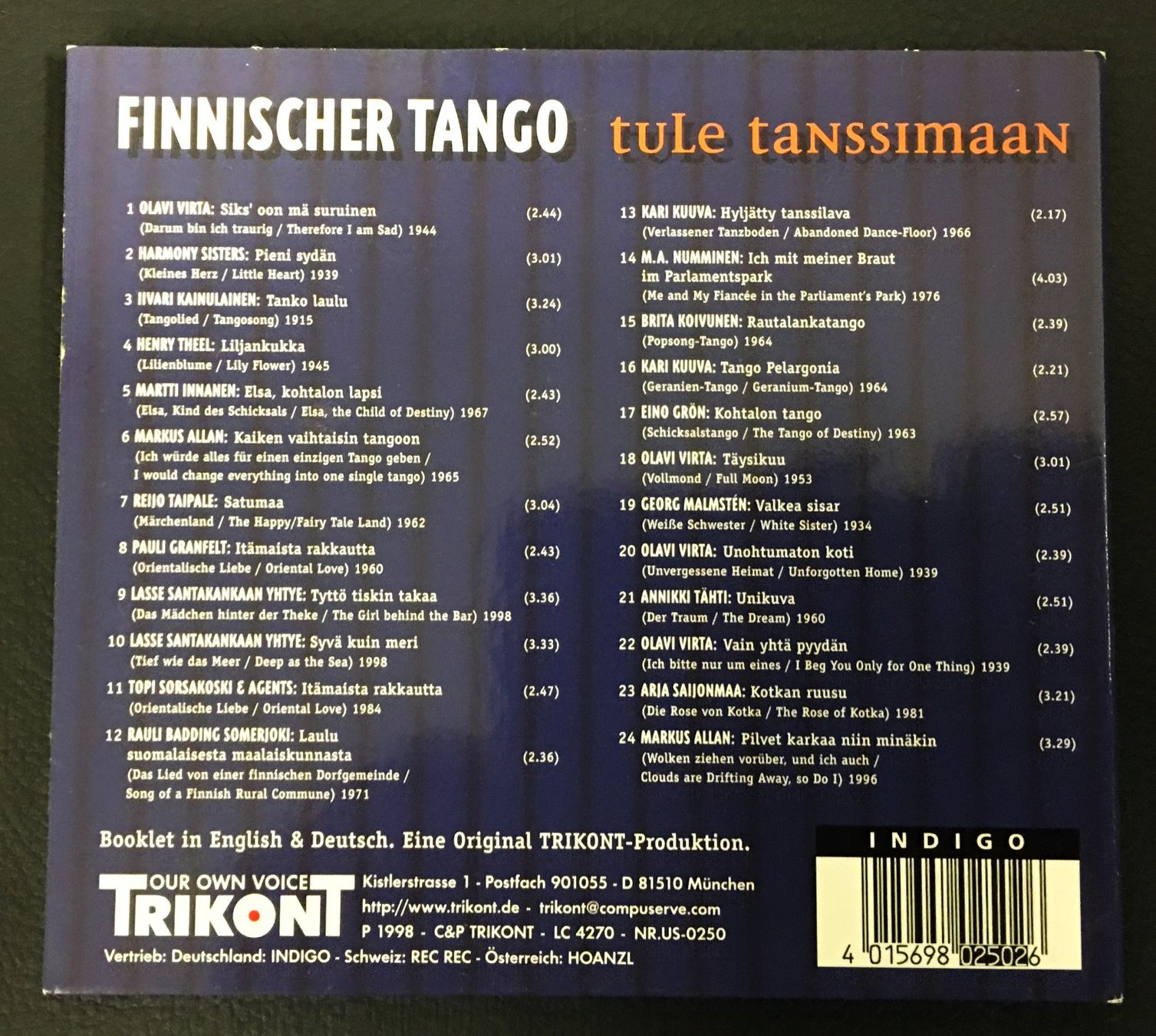 CD: Finnischer Tango CD – Usato da Oftringen venduto da Vucki 1