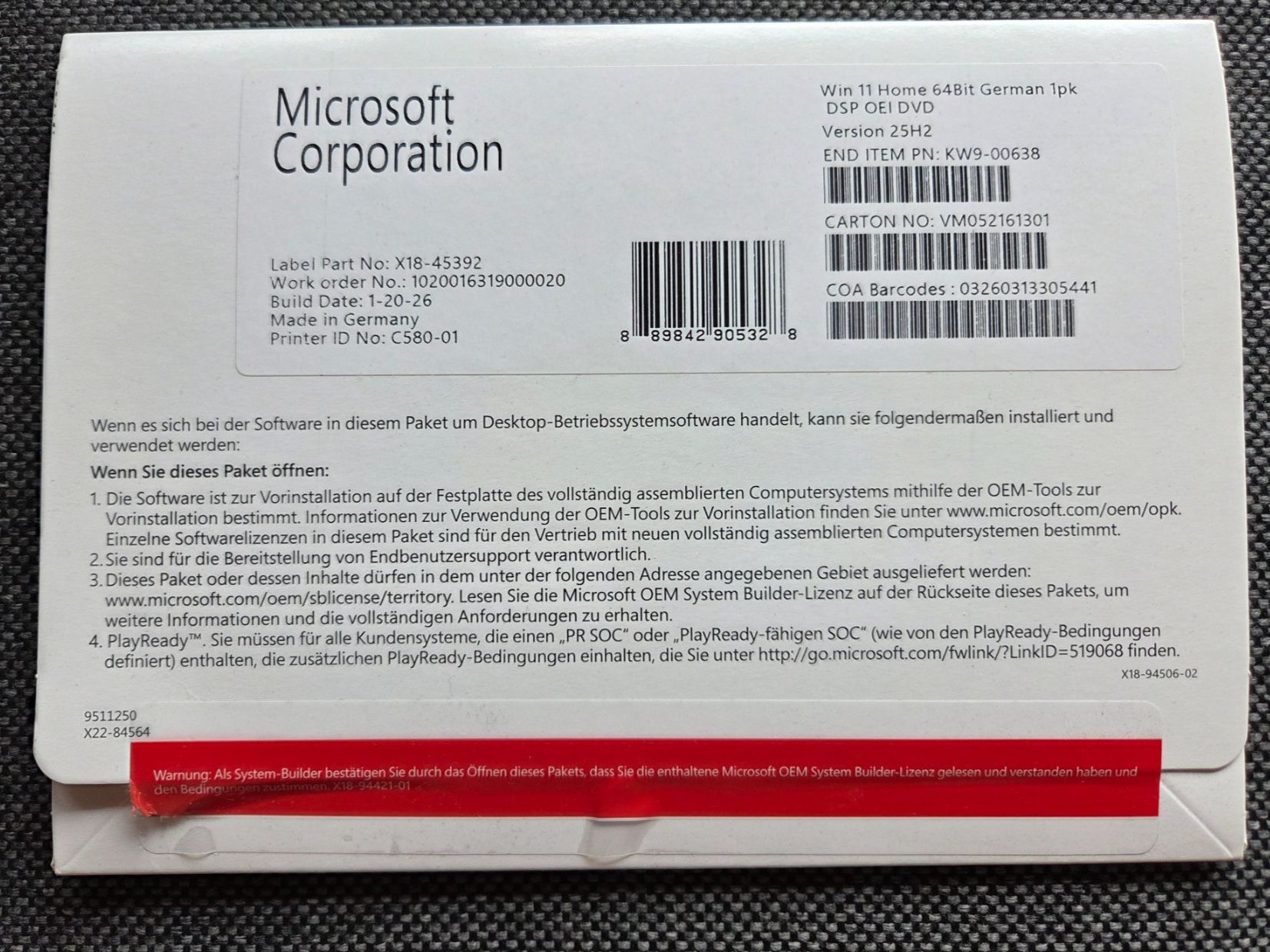Microsoft Software: Windows 11 Home 64Bit Deutsch – Usato da Winterthur venduto da SilWi