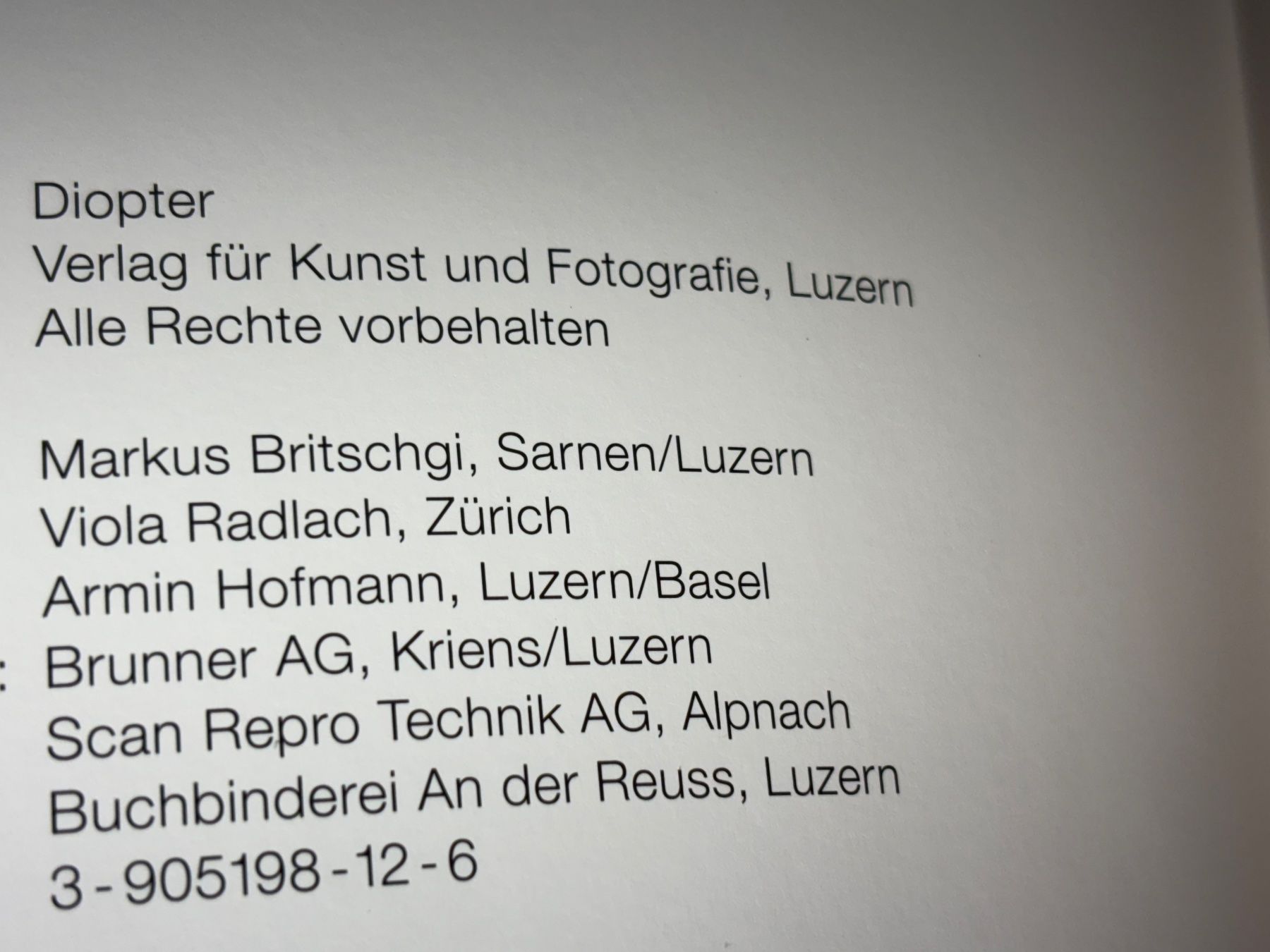 Bücher: Fotobuch Theo Frey Markus Britschgi – Gebraucht aus Hinwil von DaniBachman 3