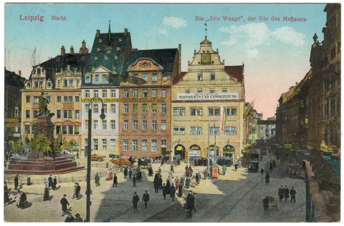 Cartoline postali: AK Leipzig Markt, Marke abgelöst – Usato da Zürich venduto da tol_b7c7