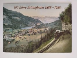 Postkarte 100 Jahre Brünigbahn 1888-1988 Lungern Zentralsc