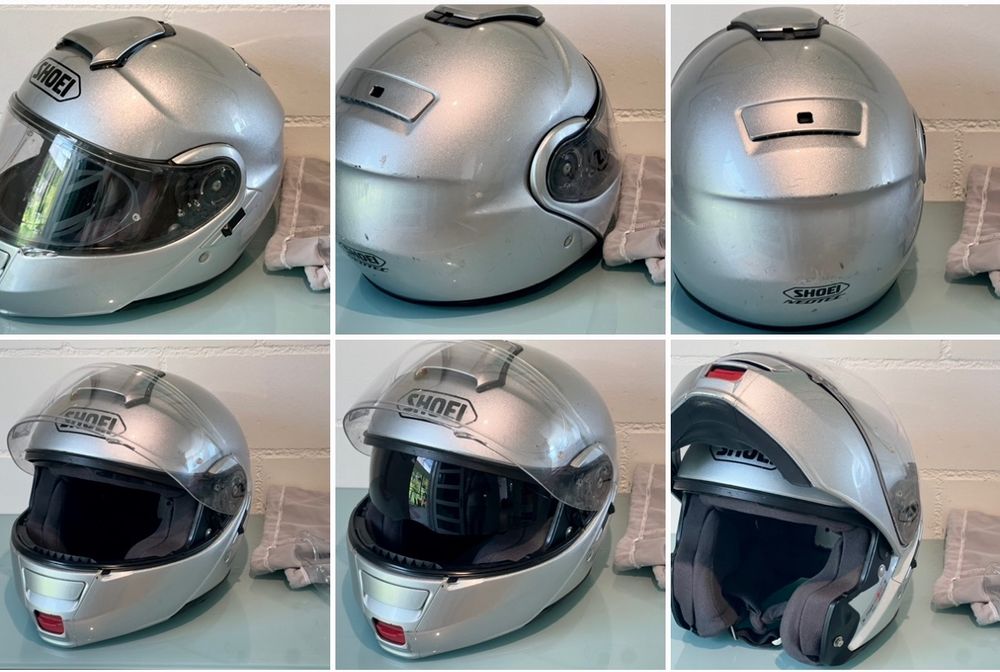 Motorrad-Klapphelm Shoei Neotec 1, silber , Grösse M57-58cm | Kaufen ...