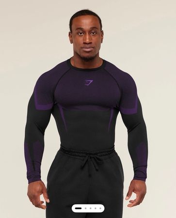 Onyx 5.0 Seamless Long Sleeve T-Shirt-Black/Athletic Purple