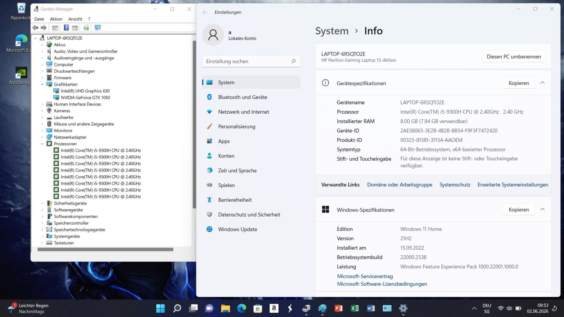 Notebook: Gaming HP, 512 GB SSD, Windows 11, Office mit Lizenz – Usato da Mitlödi venduto da Mister07 2