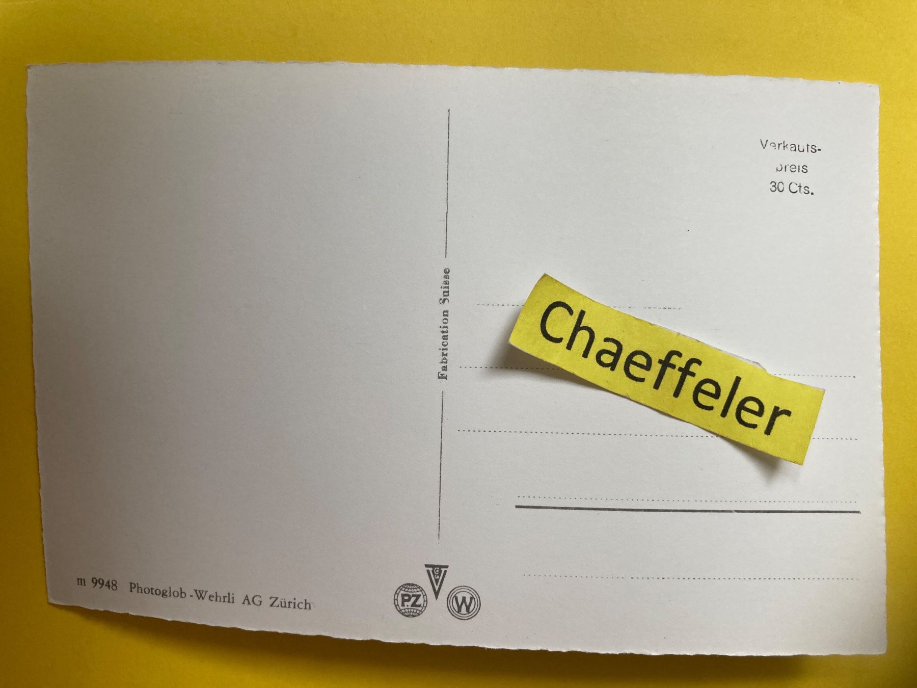 Ansichtskarten: Holderbank - Wildegg – Gebraucht aus Zürich von Chaeffeler 1