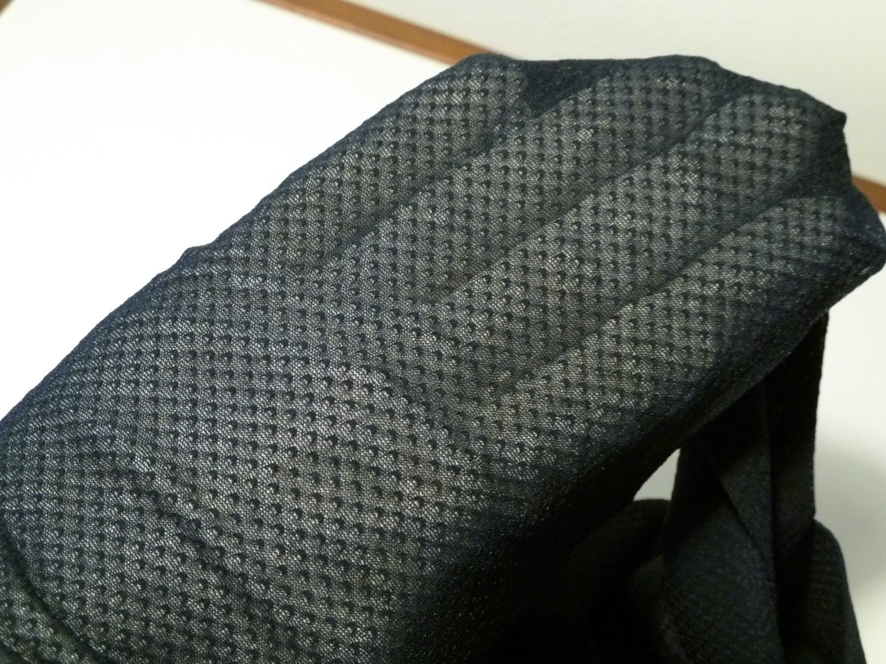 Calze & Collant: Dunkelblaue gemusterte Vintage Strumpfhose Gr. L  30 den – Nuovo e nell'imballaggio originale da Birsfelden venduto da Paleochora 1