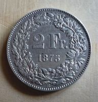 2 Franken 1875, - unz/Stgl, Kat. CHF 1'000.-- - 4'000.--