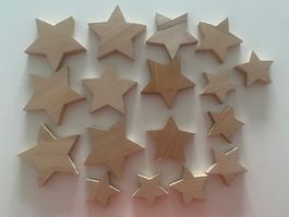 Sternen aus Eichenholz - Weihnachtsdeko - Adventsdekoration
