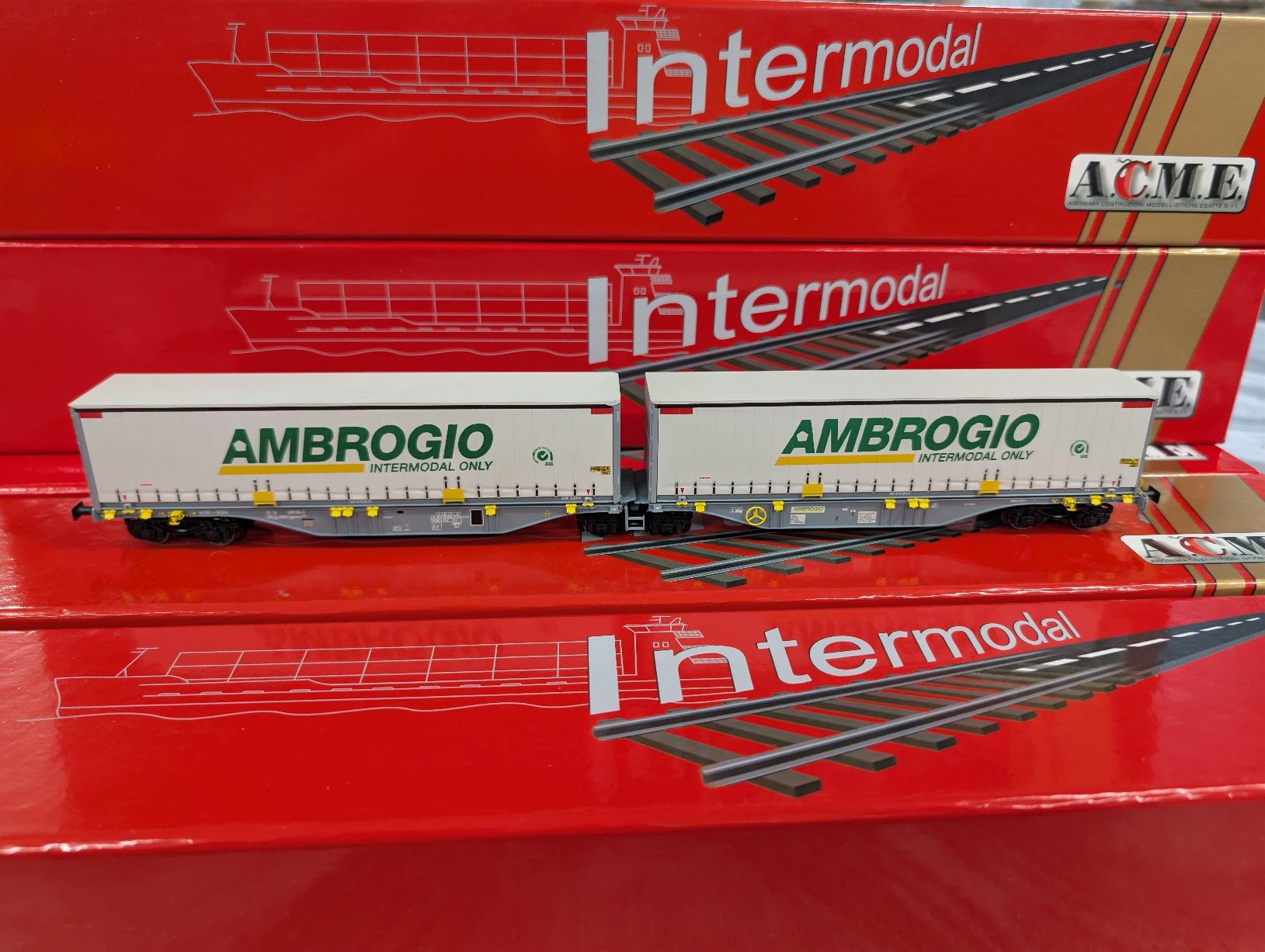 ACME Modellini di ferrovie: ACME 90056 Ambrogio containers Sggmrss – Usato da Nods venduto da Dr-HAG