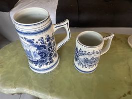 Chopes Delftware Heineken en céramique peinte à la main 2 pi