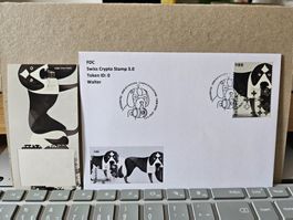 FDC Ausschnitt Swiss Crypto Stamp 3.0, ID0, Walter