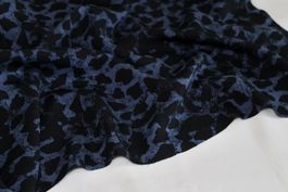 ***AUSVERKAUF*** Stoff Kleiderstoff Viscose blau/schwarz