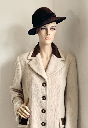 Schöner Vintage Mantel aus Schurwolle/Mohair LOUIS FERAUD