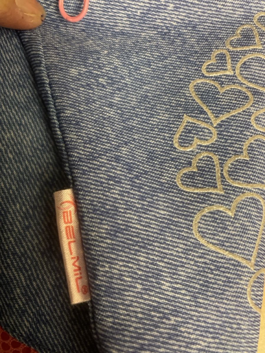 Borse & Zaini: Mädchen Turnbeutel Herz Muster  Denim Blau – Usato da Obergerlafingen venduto da cabo4 2