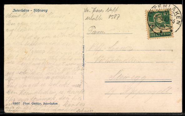 Cartes postales: AK Interlaken, Höheweg – D'occasion à Berlin par bartko-reher 1