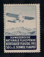 Flugpost Vorläufer von Herisau, sehr tiefe Auflagezahl!