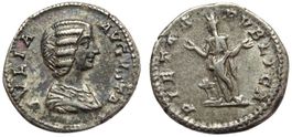 JULIA DOMNA AR Denarius (196-211 AD). Pietas Pvblica