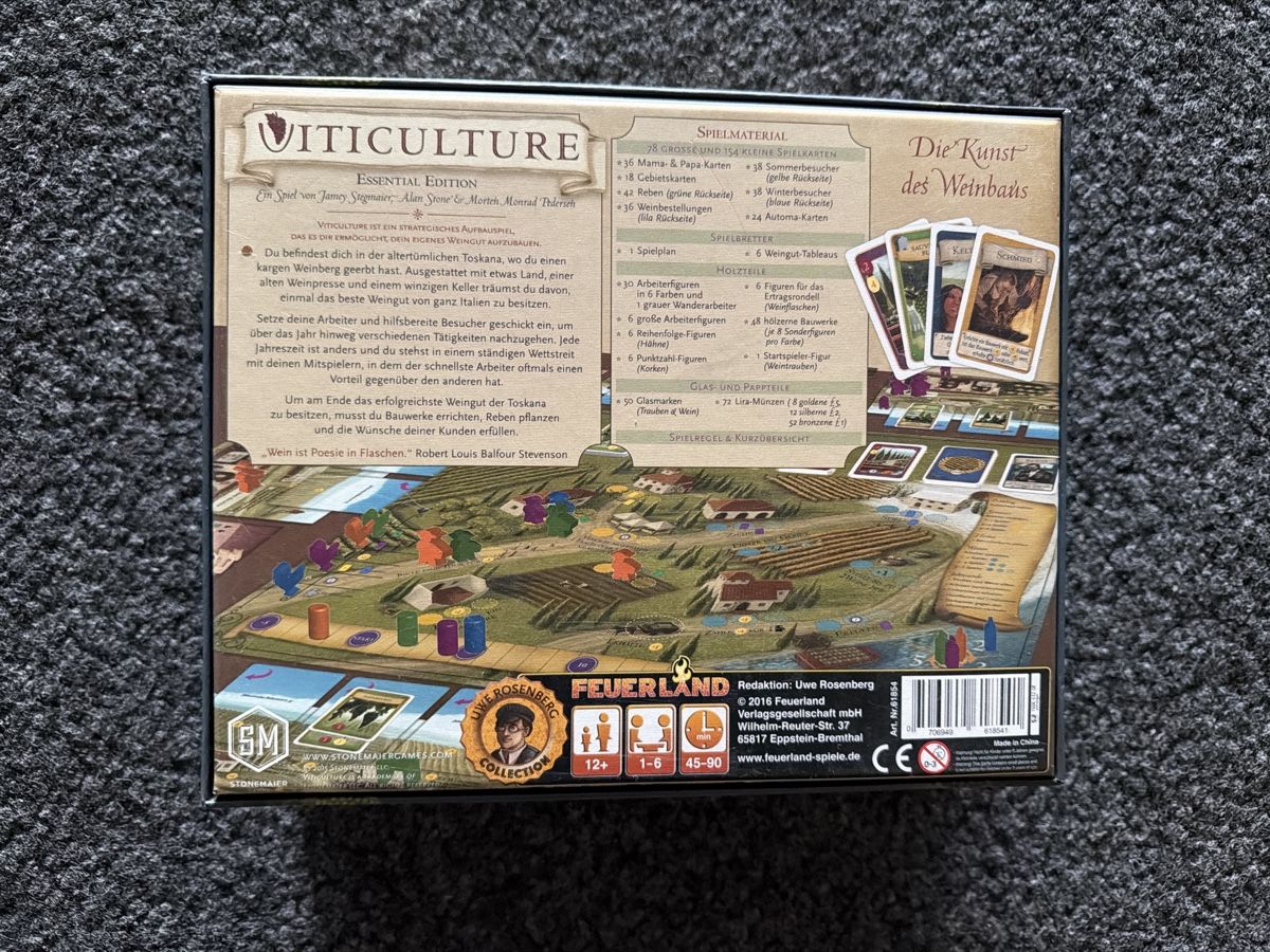Spiele: Viticulture Essential Edition - Top Zustand, komplett! – Gebraucht aus Thun von BanjoDan 1