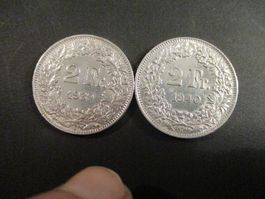 2 x 2.- Fr 1939 + 1940  Superbes pièces  Superbe qualité Top