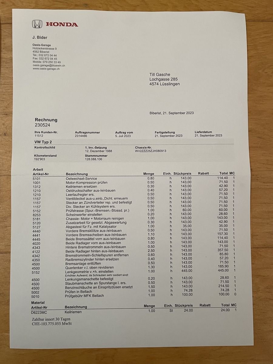 VW Veicoli da campeggio: Vw T3 typ 2 – Usato da Lüsslingen venduto da til_9q9l 8