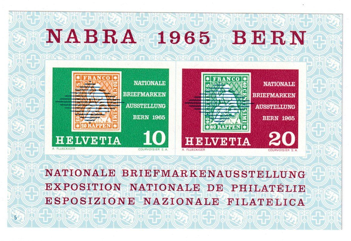 Tutti i francobolli: Sonderblock ungestempelt 1965 – Nuovo (secondo la descrizione) da Neuchâtel venduto da karlpierrino