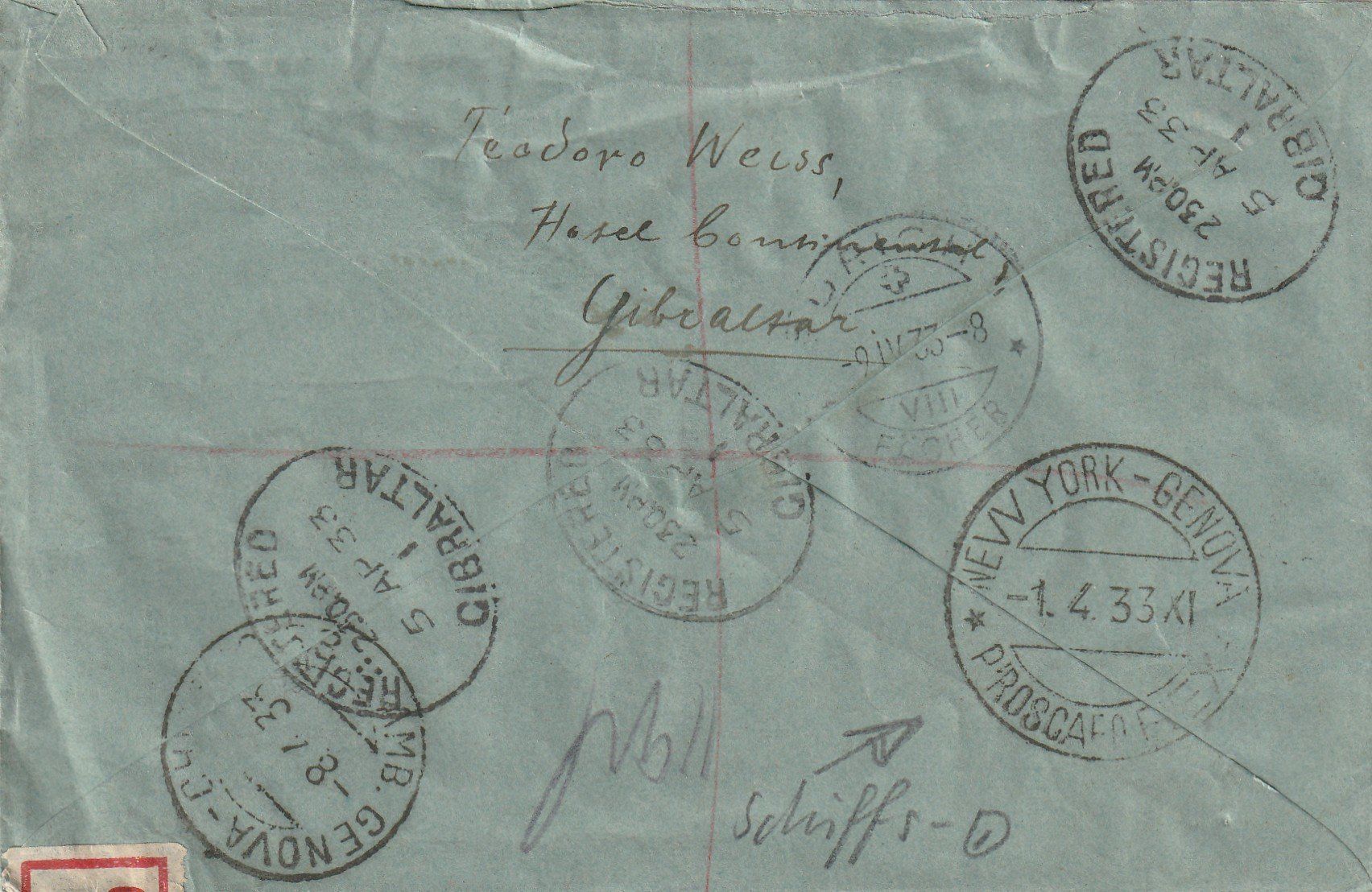 Alle Briefmarken: Gibraltar R-Brief mit Buntfrankatur – Gebraucht aus Rorschacherberg von fratovi2 1