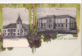 Solothurn Konzertsaal und Museum verzierte Karte