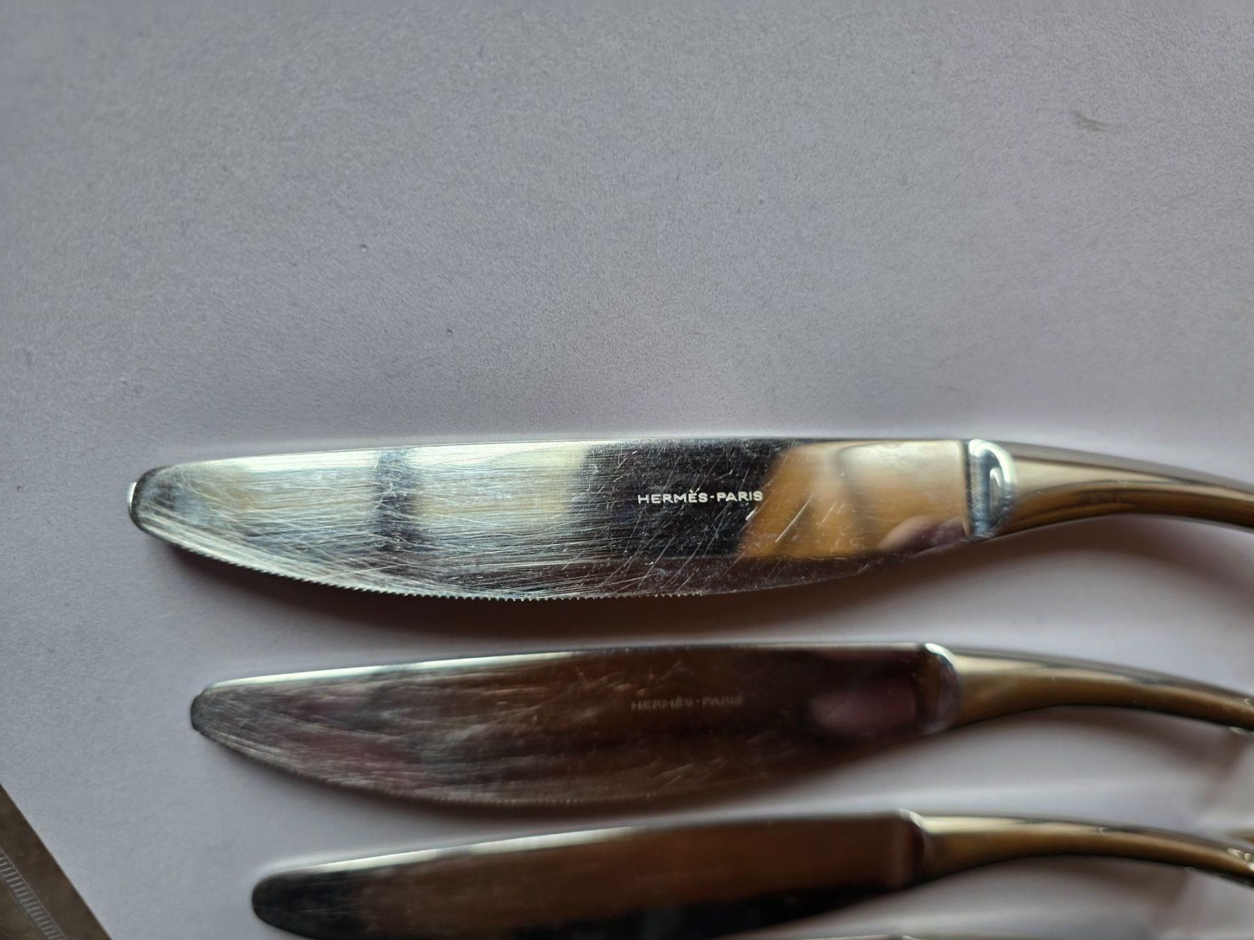 Posate: 4 Hermès Paris Tafel Messer Dinner Knife Attelage – Usato da Walterswil BE venduto da Lonitti 4