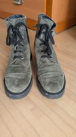 Veloursleder Stiefeletten – Olivgrün, Grösse 39