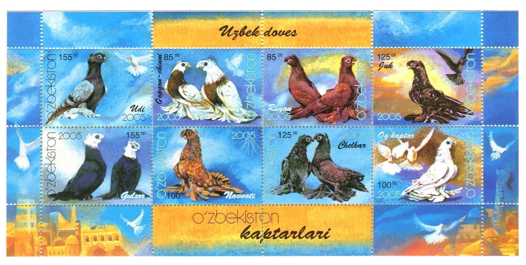Tous les timbres: Block "Tauben". Aserbaidschan. – Neuf avec emballage d'origine à Basel par Butsch5