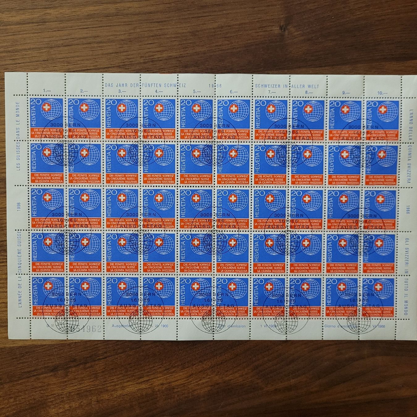Bogenschiessen: Original Briefmarkenbogen, gestempelt von 1966 – Neu (gemäss Beschreibung) aus Biberist von hertd
