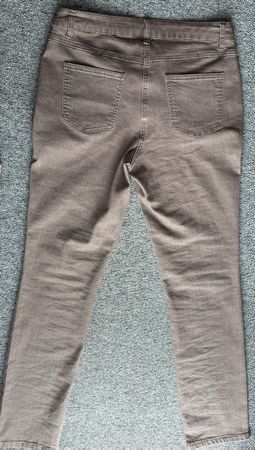 Pantalon gris Pfeffinger sur devant strass argenté T 40
