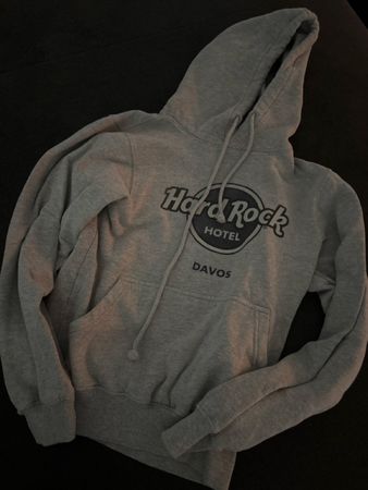 Hoodie Hard Rock Hotel Davos Grösse S grau Baumwolle