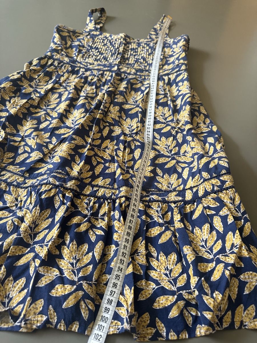 Vestiti: Sundress pattern leaves blue yellow size M – Usato da Zürich venduto da alieacelina 1