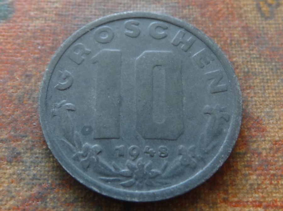 Tutti le monete: AUTRICHE  10  Groschen  1948 – Usato da Romanel-sur-Lausanne venduto da Swift13