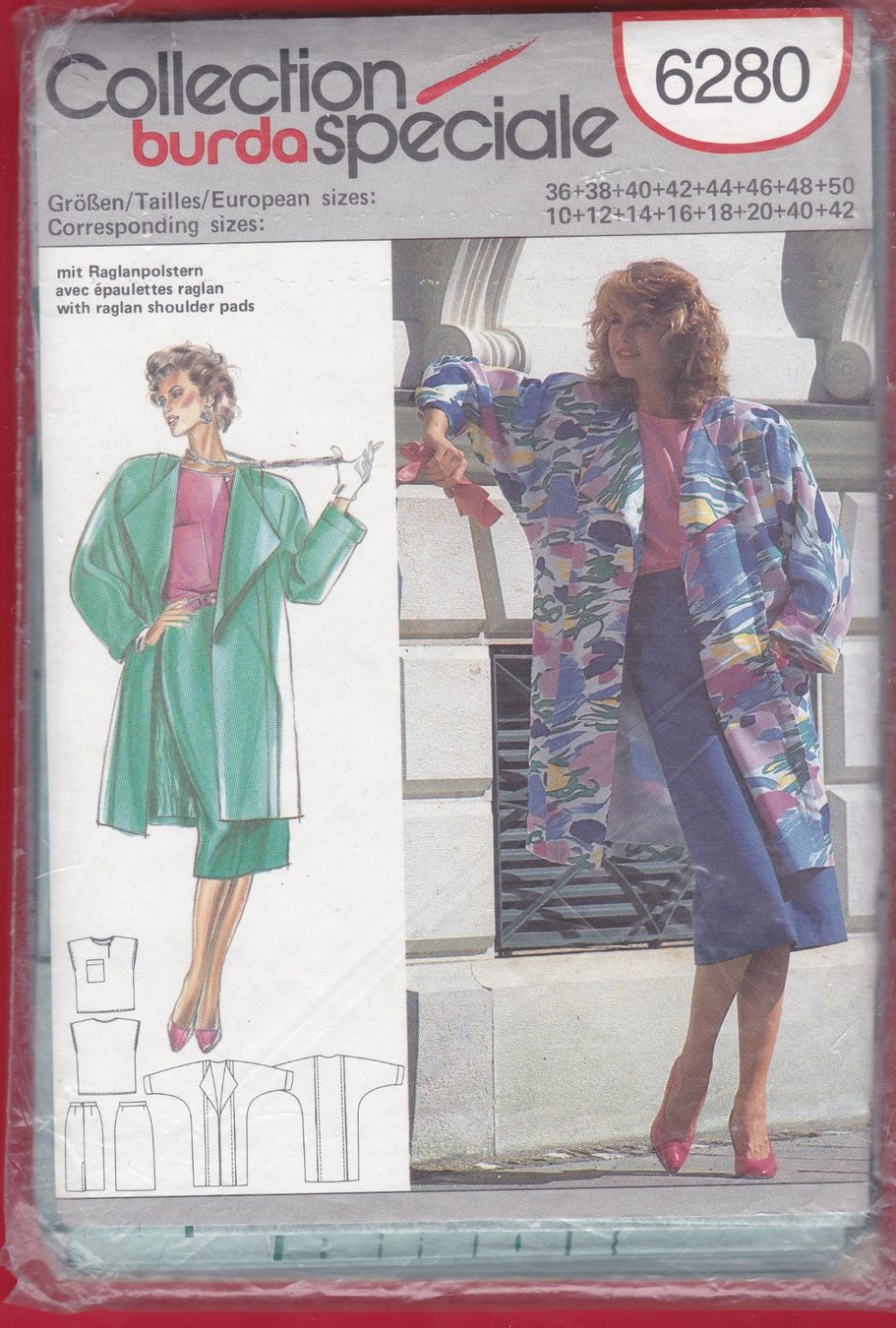 Cartamodelli: SCHNITTMUSTER, BURDA, COLLECTION SPECIALE, 6280 – Usato da Oberrieden venduto da Gebirgsstelze