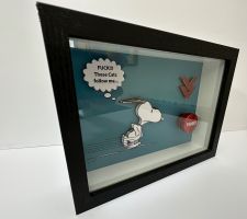 KeC: Snoopy - Fuck and Panic, 3D Bild, signiert, UNIKAT